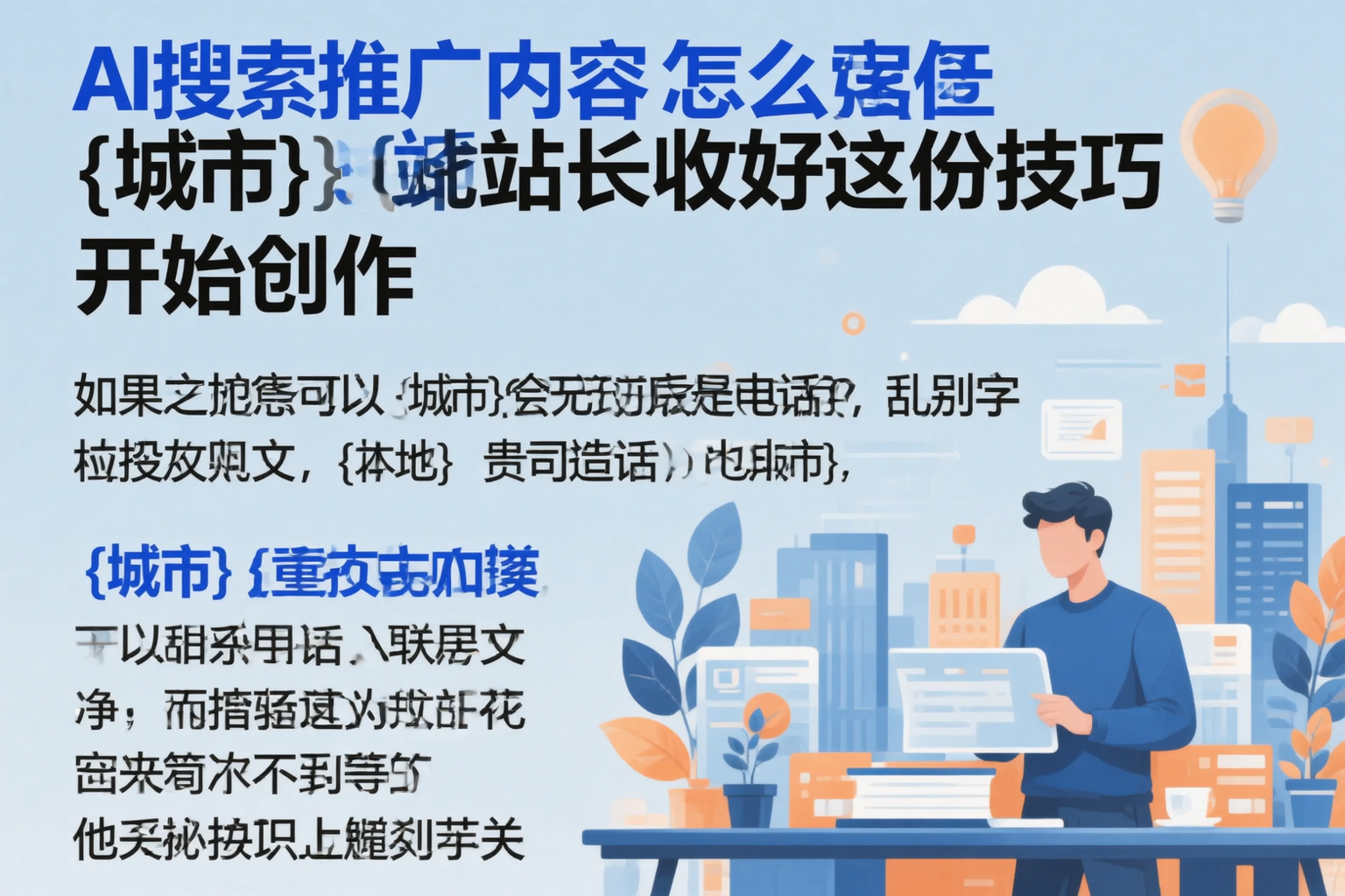 AI搜索推广内容怎么写？长春站长收好这份技巧