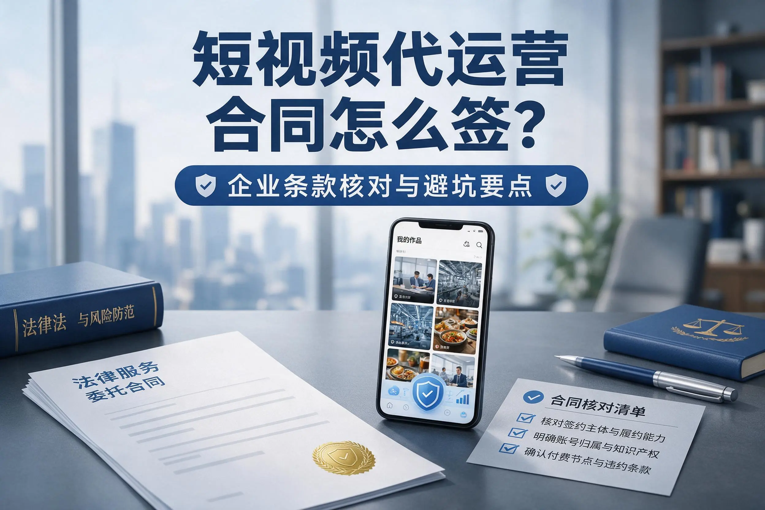 短视频代运营合同怎么签？长春企业条款核对与避坑要点