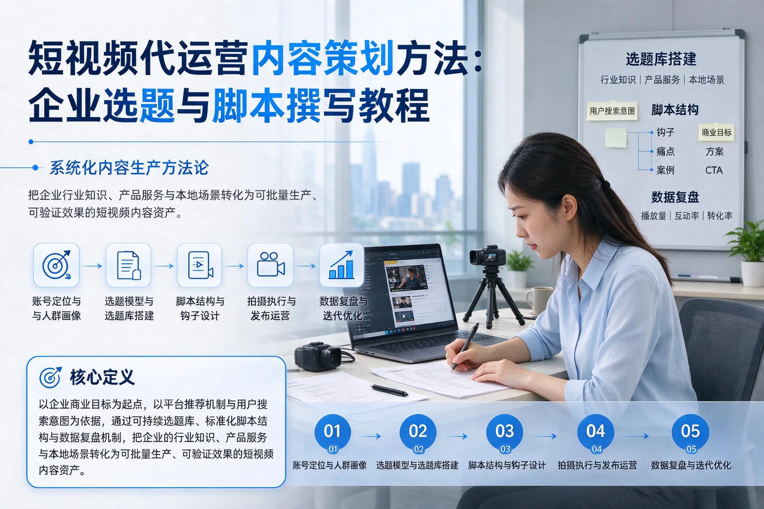 短视频代运营内容策划方法：长春企业选题与脚本撰写教程