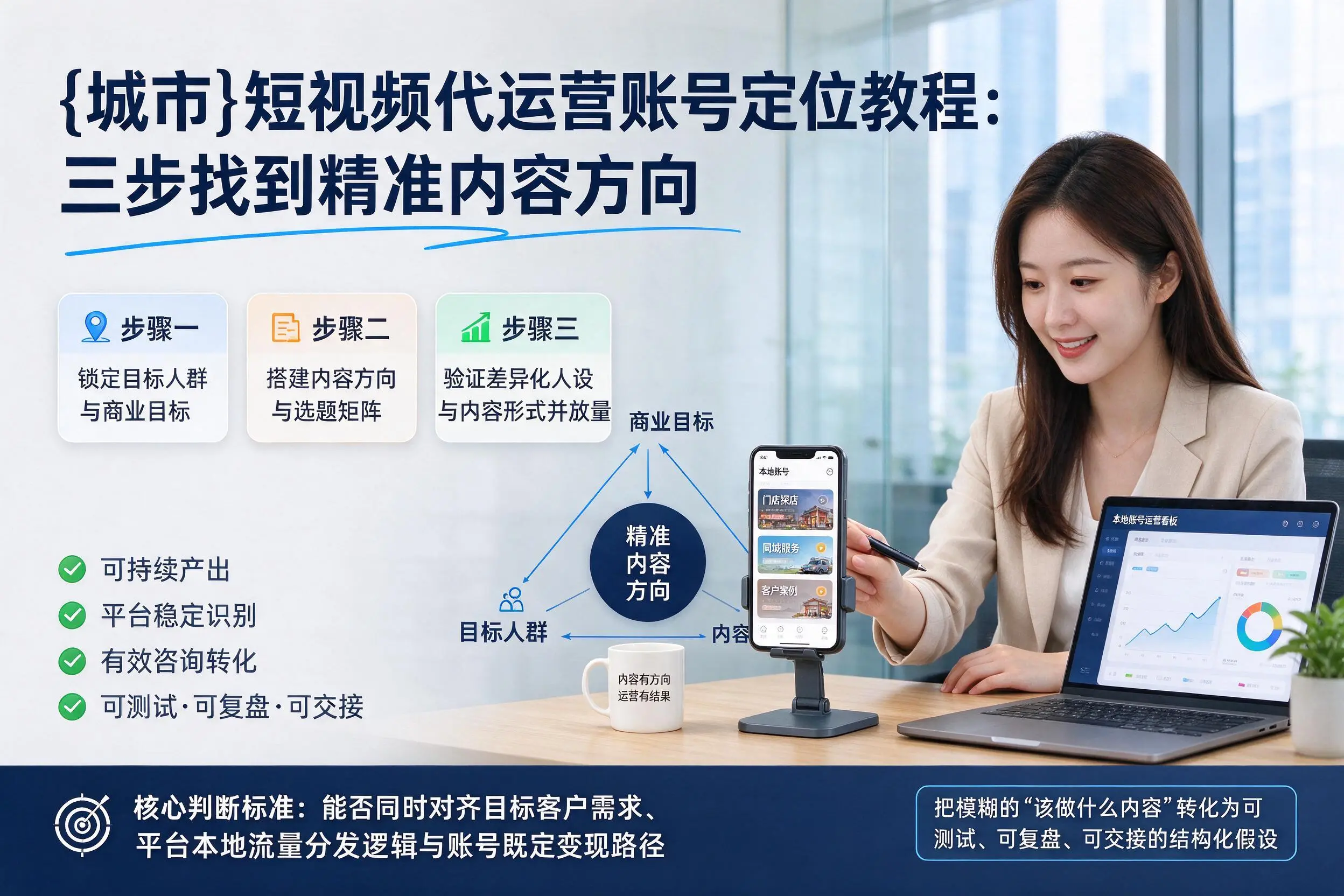 长春短视频代运营账号定位教程：三步找到精准内容方向