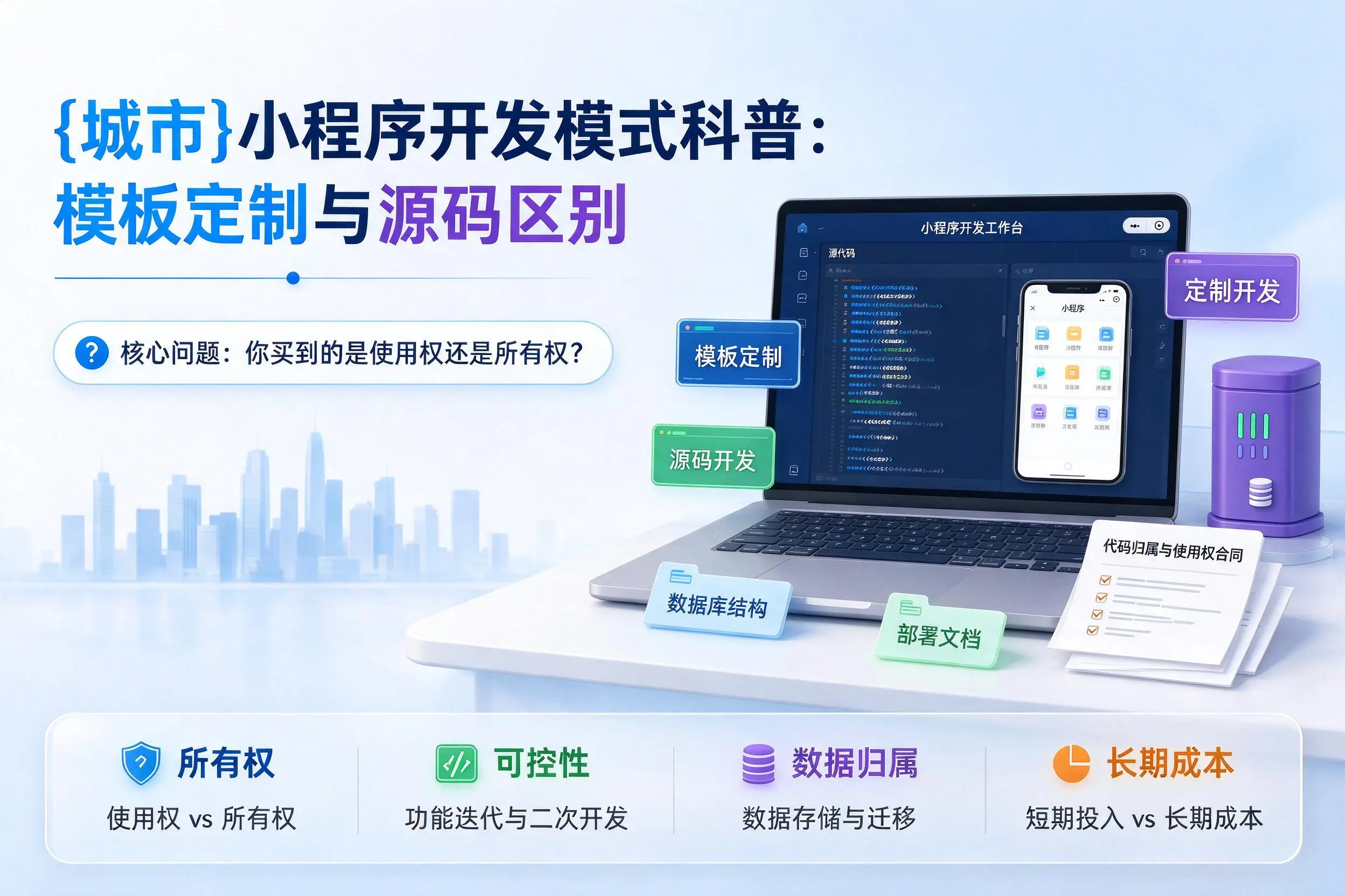 长春小程序开发模式科普:模板定制与源码区别