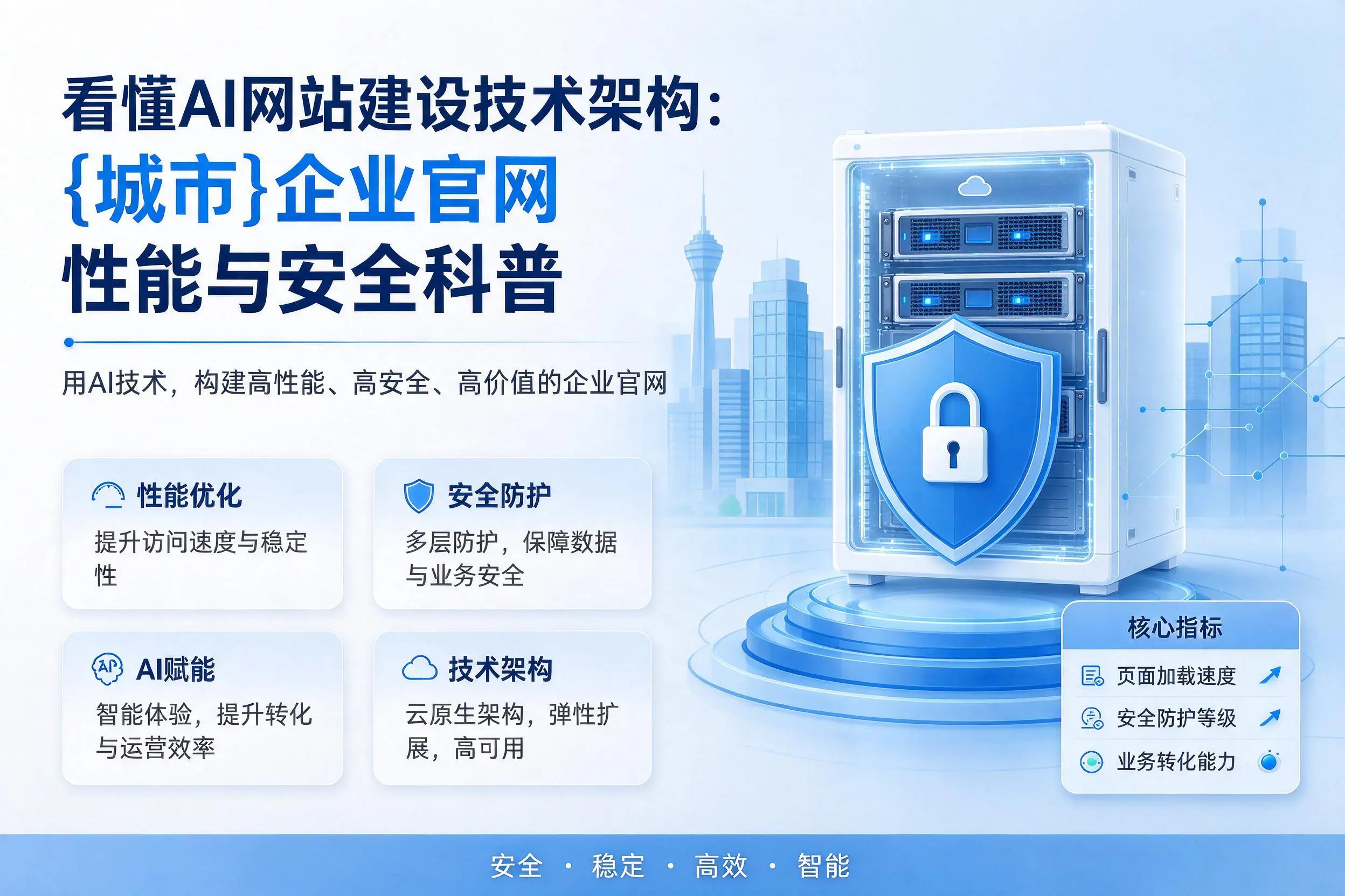 看懂AI网站建设技术架构：长春企业官网性能与安全科普