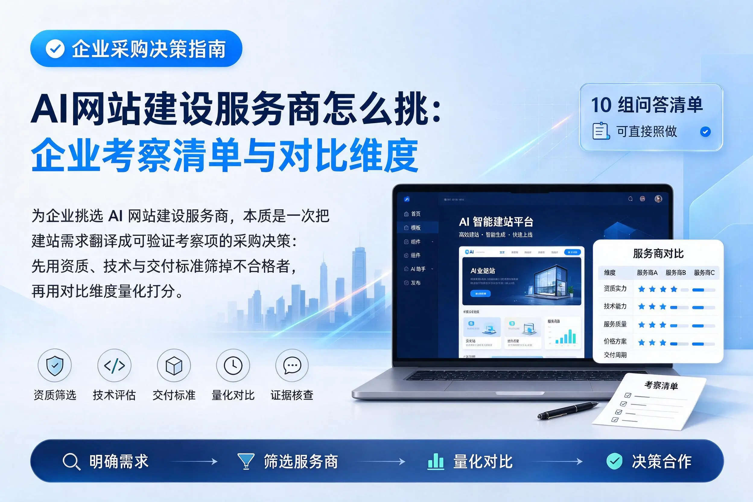 AI网站建设服务商怎么挑：长春企业考察清单与对比维度